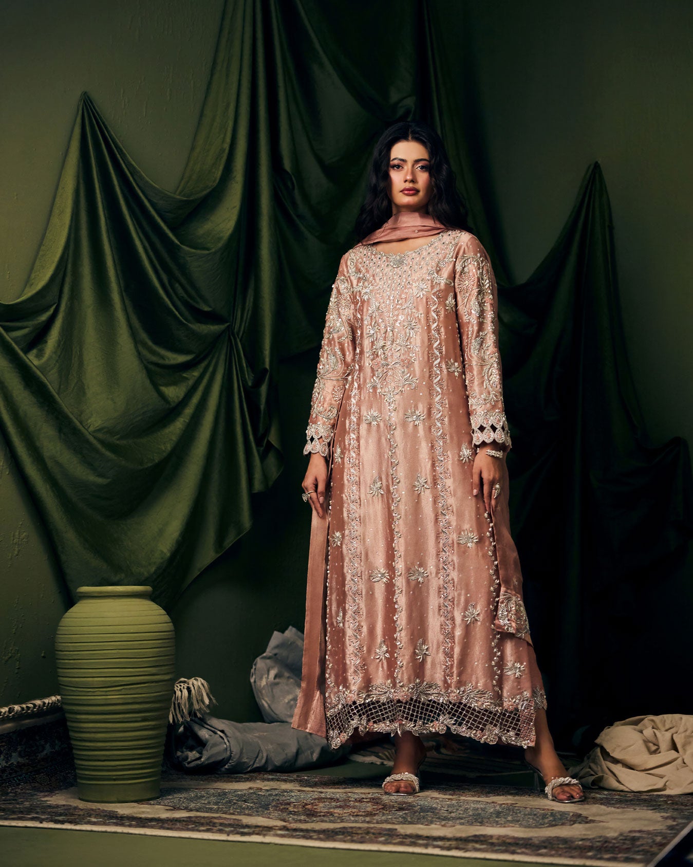 white christmas dresses Pakistani Long Kameez Dress, Designer Wear Xs
