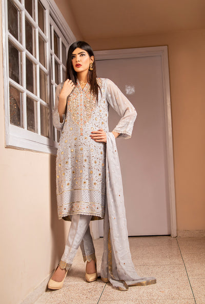 salwar kameez dress gray
