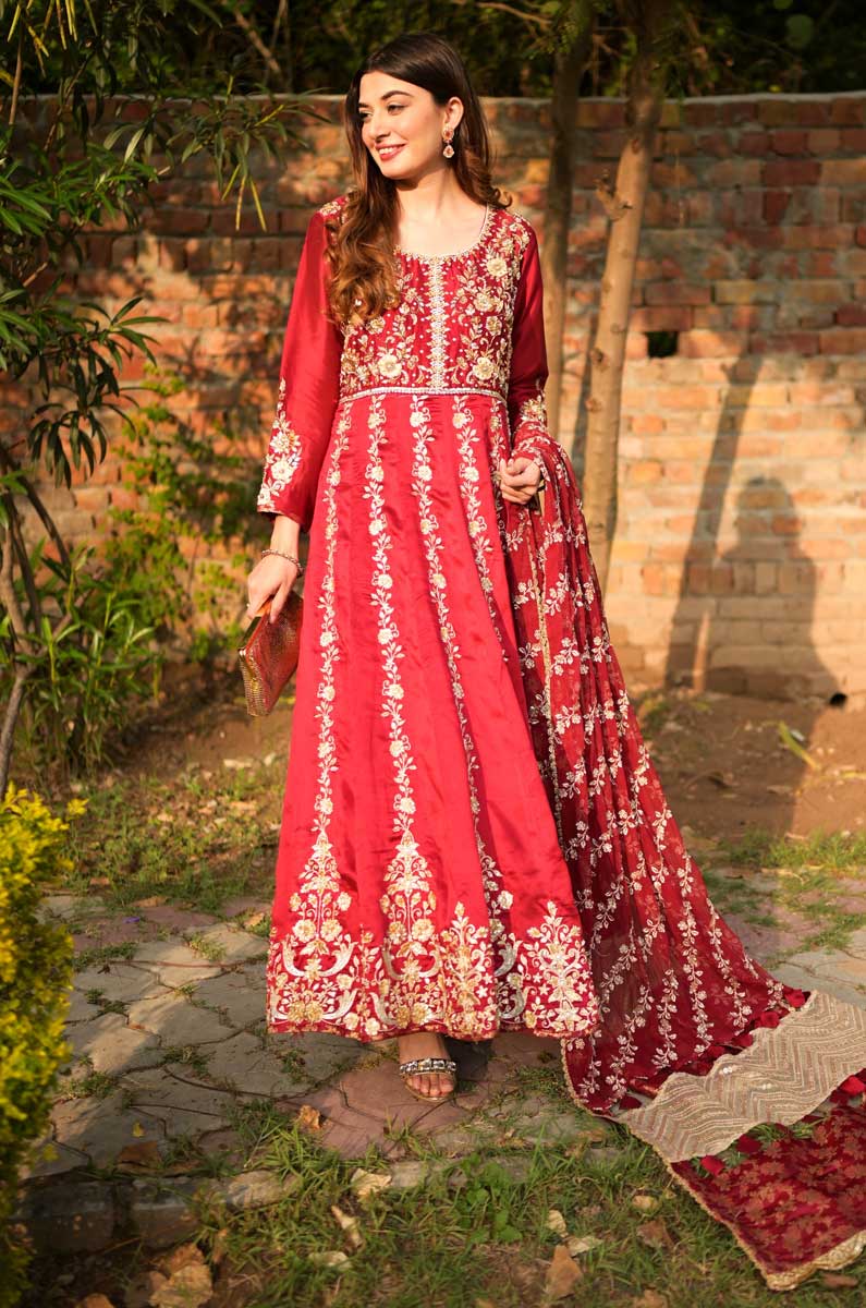 anarkali pishwas kalidar dress pakistani L
