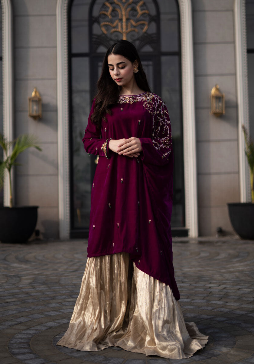 Pakistani Poncho Dresses Long Gown Poncho Cape Pakistani Cape Cape