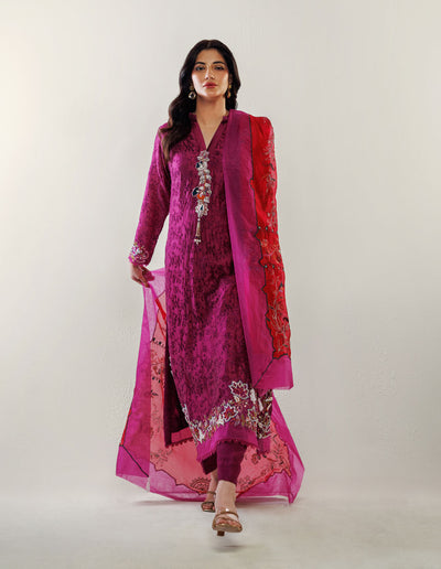 Magenta Silk dress