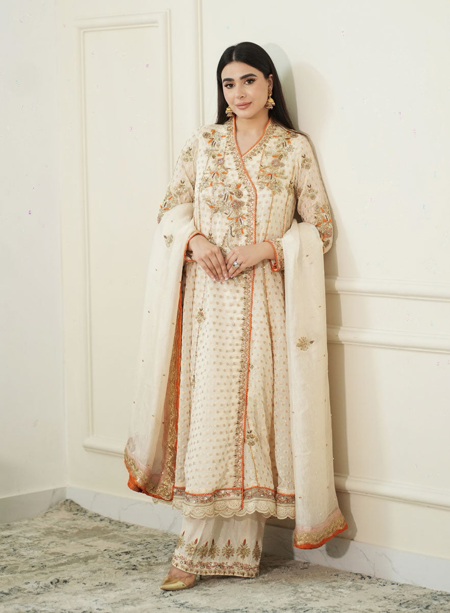 angrakha dress design Angrakha Pishwas for Wedding Party in Red Color Small