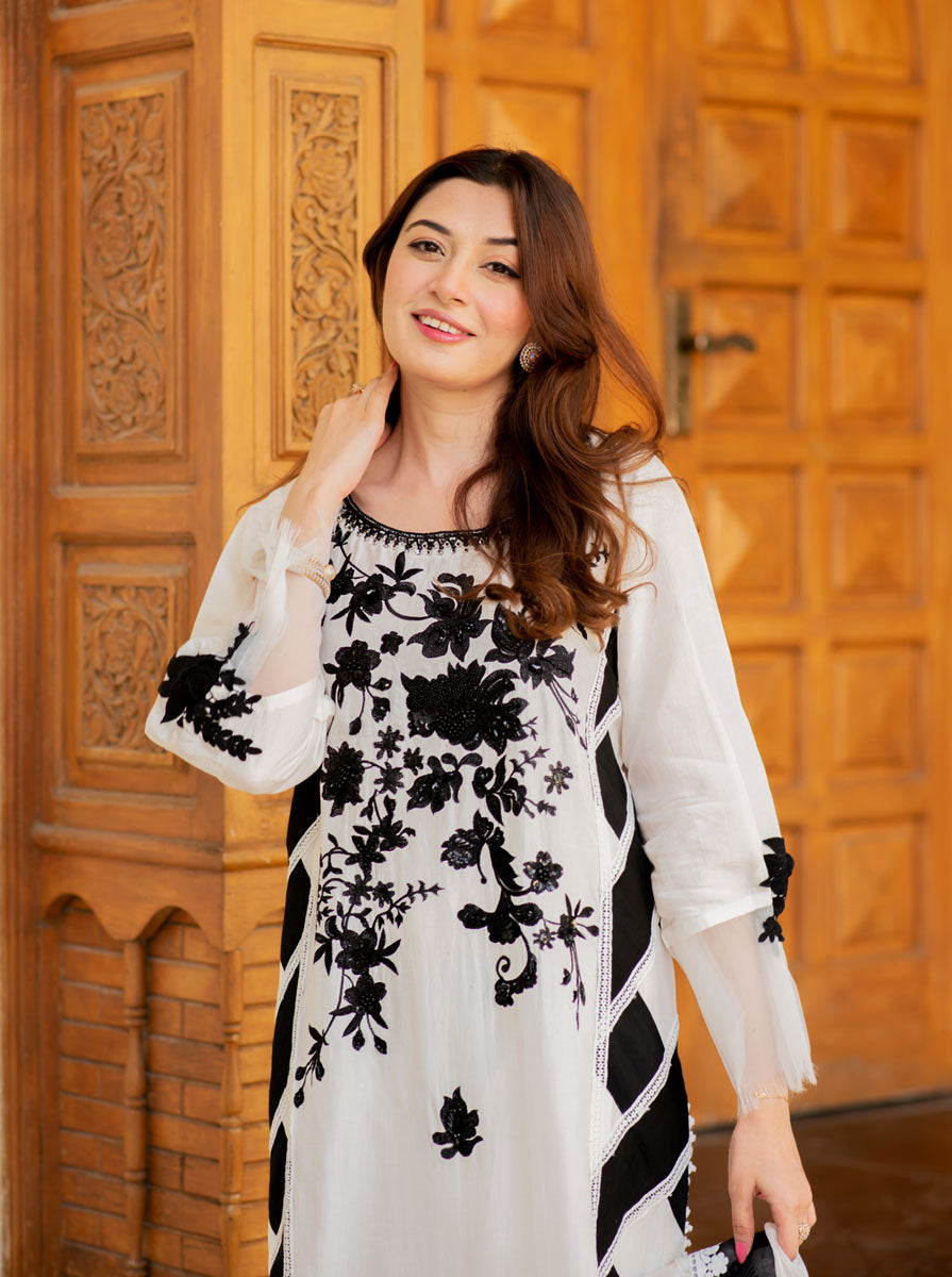 shalwar kameez black and white dress designs in pakistan Black - Viscose - Salwar Kameez: Buy Designer Indian Suits for Women Online