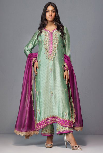 mint green kameez design