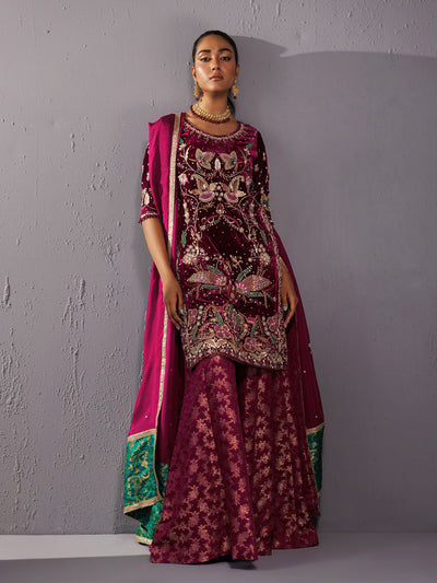 velvet bridal dress pakistani