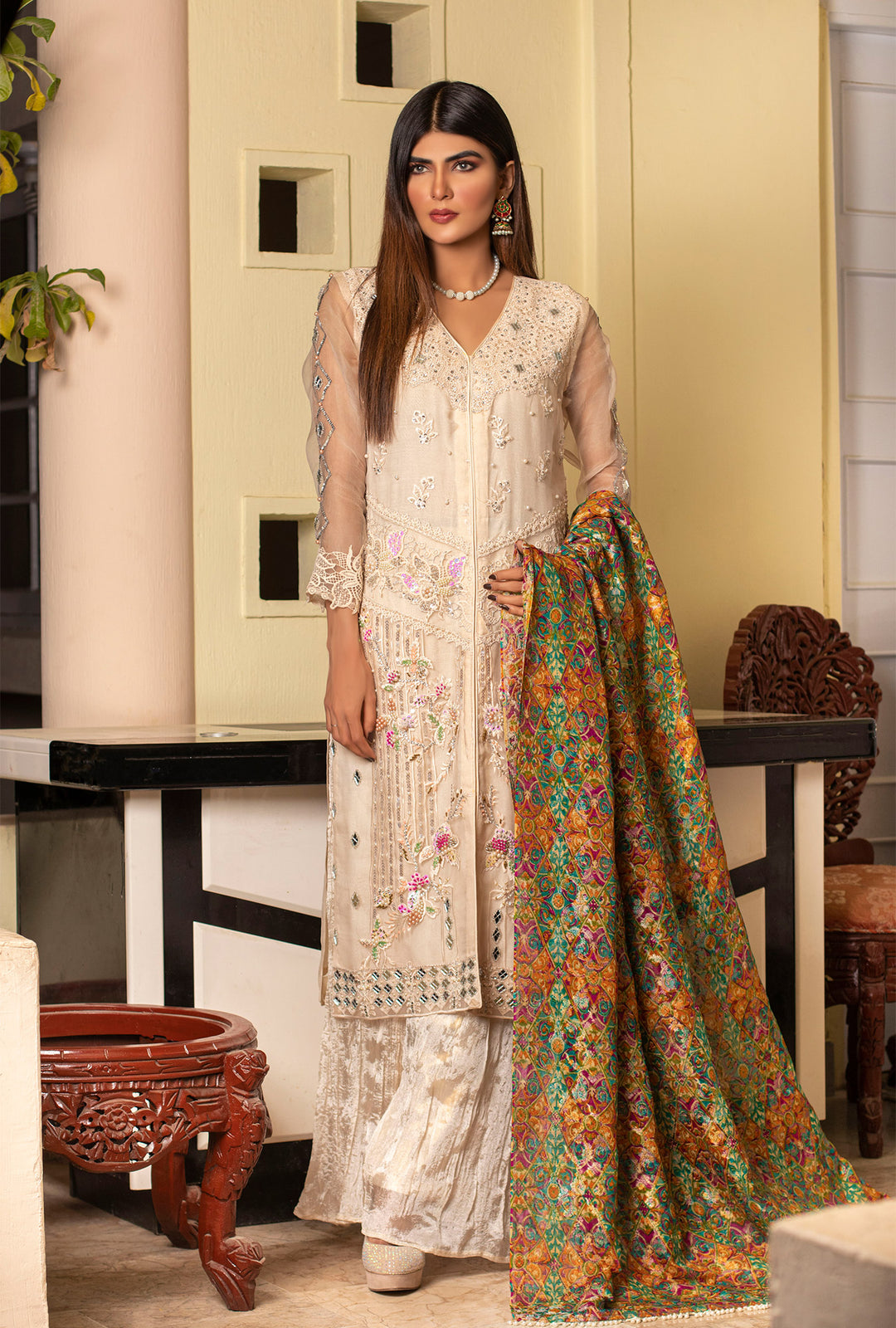 pakistani organza dresses dress LA – NazJunaid Hfyihgf Women Long Sleeve or Dupatta LowStock:43178937581619 Sleeves:Sheer Puff Sleeves