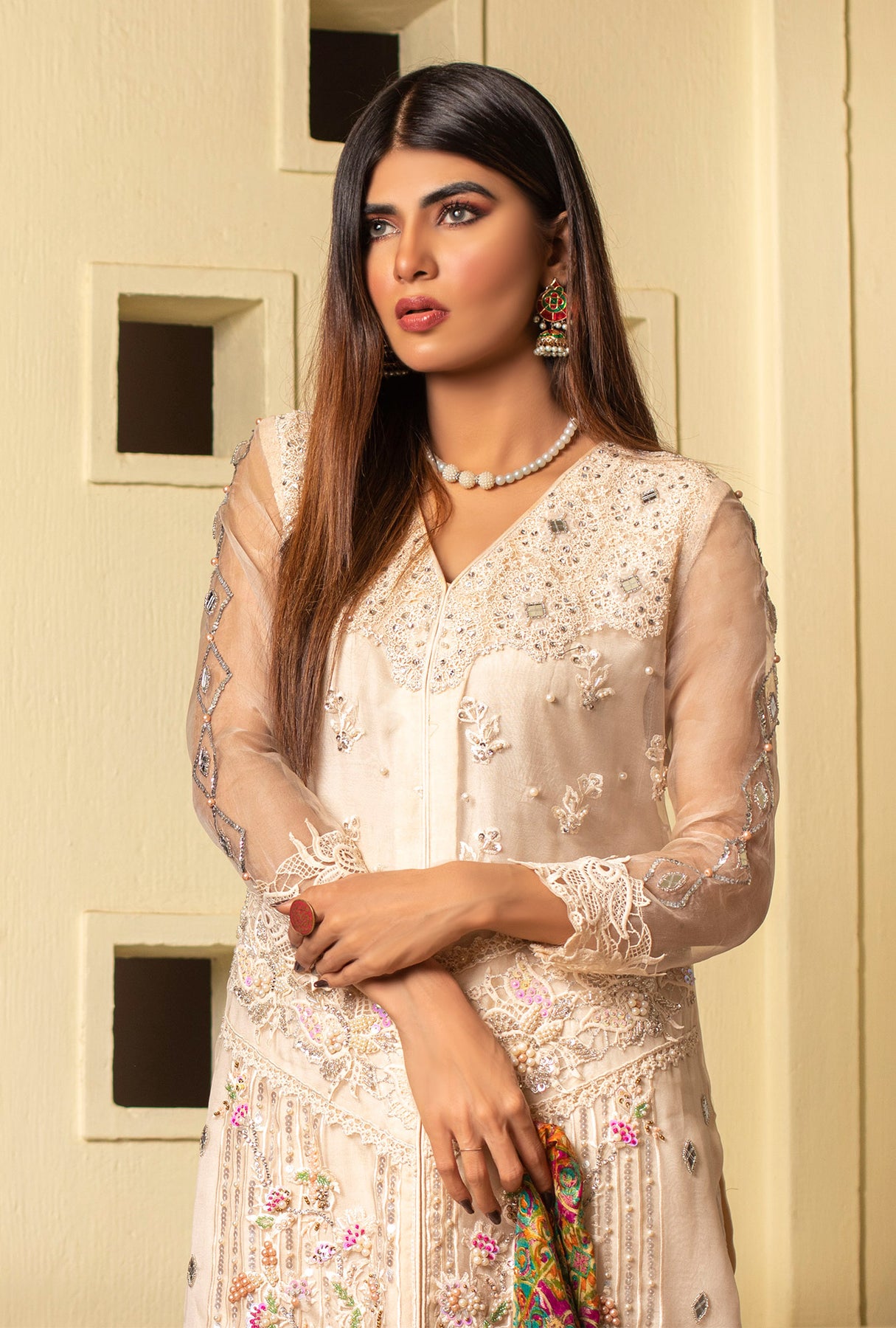 white organza dress pakistani Designer White Organza Dresses Online | Buy White Organza Dresses in Pakistan Al Karim Exclusive Fabric Store